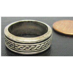 UNISEX ORNATE SILVER STERLING .925 BAND